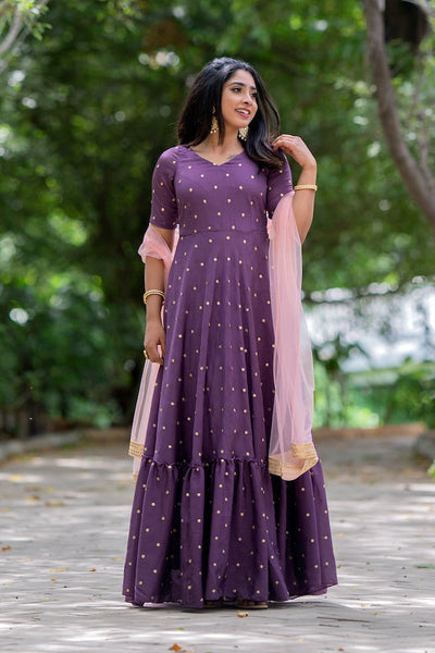 EXP - Aarna - Plum Violet(Without Dupatta)