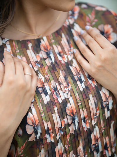 Amber Floral Mulmul Dress