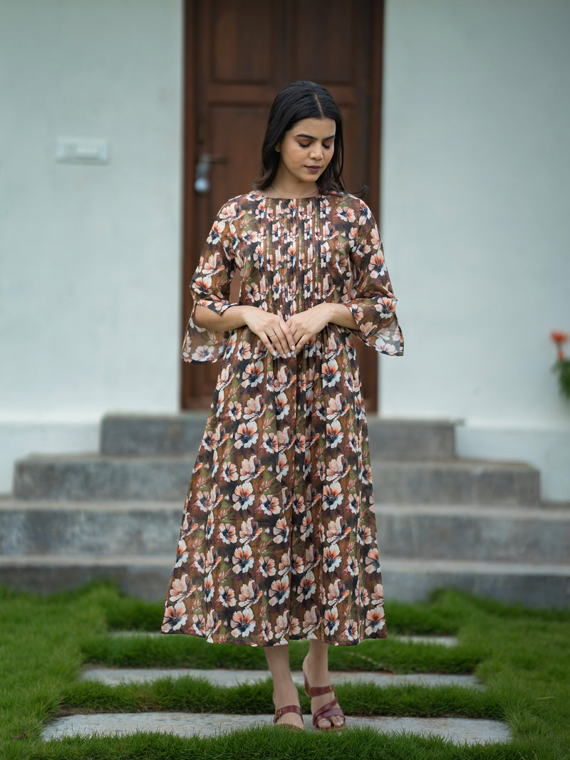 Amber Floral Mulmul Dress