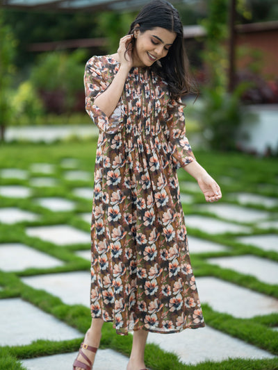 Amber Floral Mulmul Dress