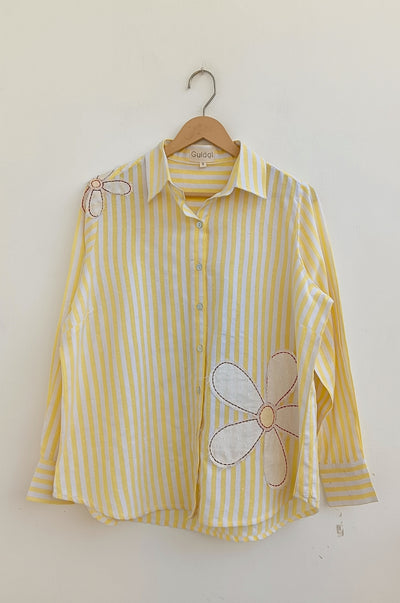 Seersucker Daisy Stripe Shirt