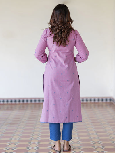 Lavender Mist Handloom Kurta