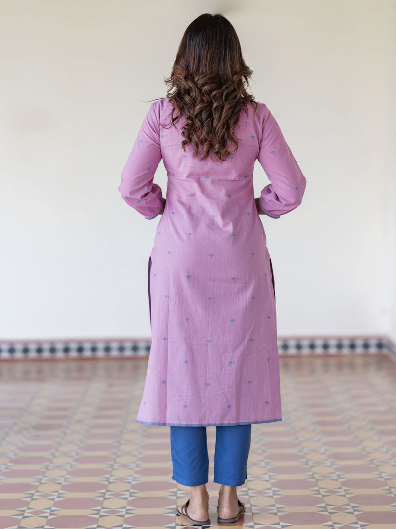 Lavender Mist Handloom Kurta