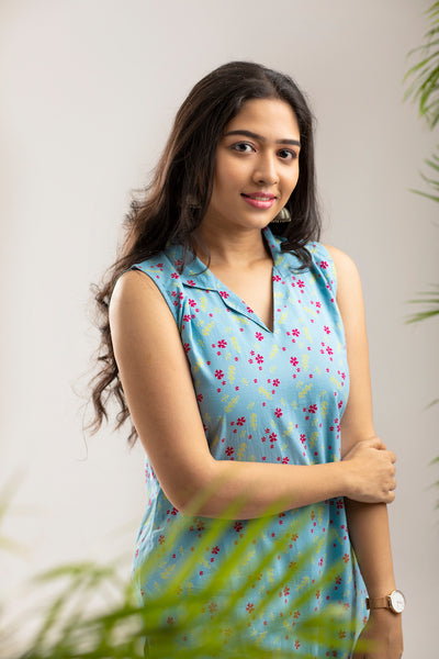 EXP- Light Blue Kurti