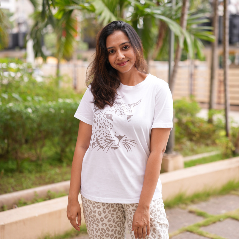 WILD BEIGE COTTON TEEJAMAS