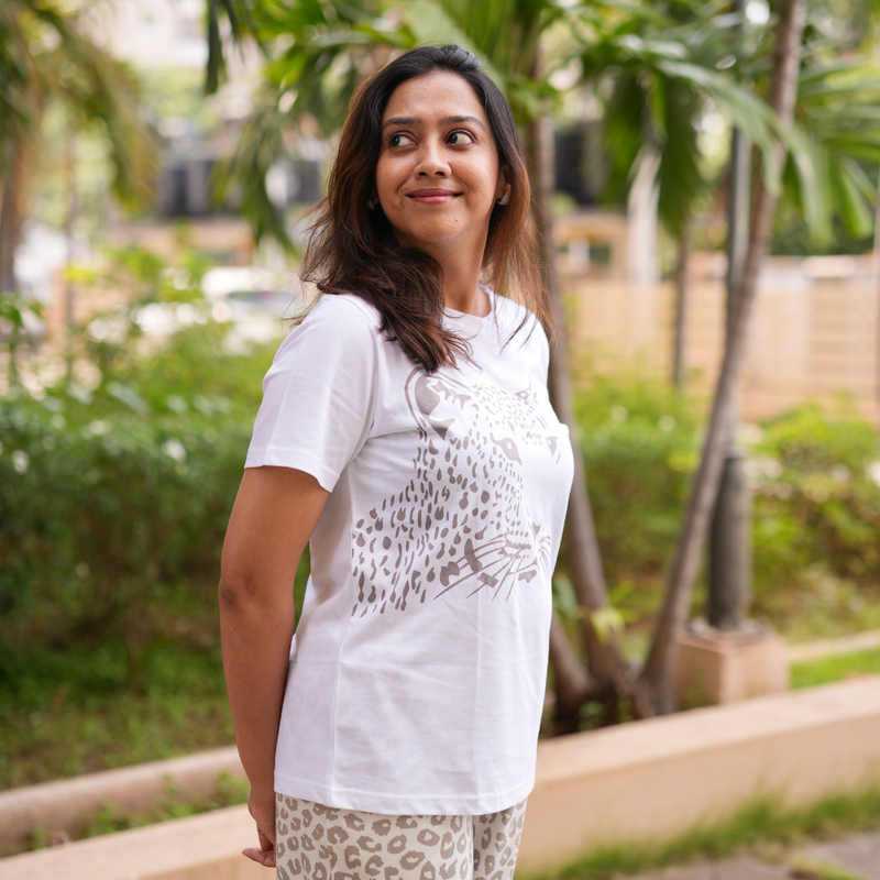 WILD BEIGE COTTON TEEJAMAS