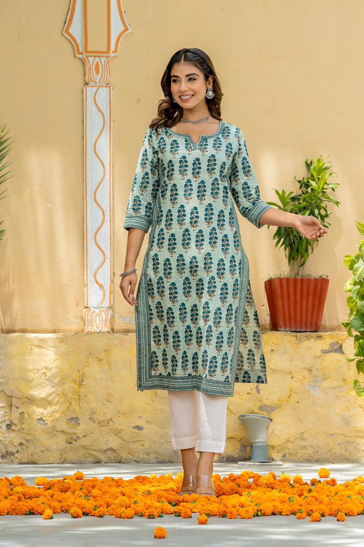 Teal Mughal Stripe