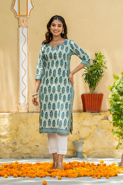 Teal Mughal Stripe