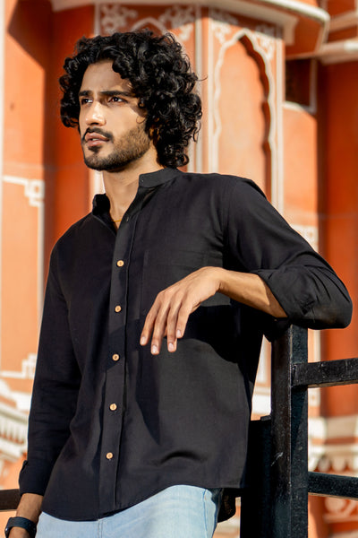 Black Cotton Shirt