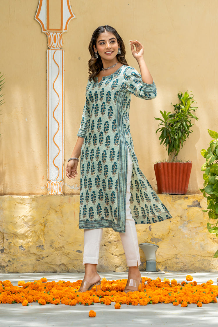 Teal Mughal Stripe