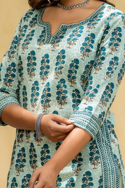 Teal Mughal Stripe