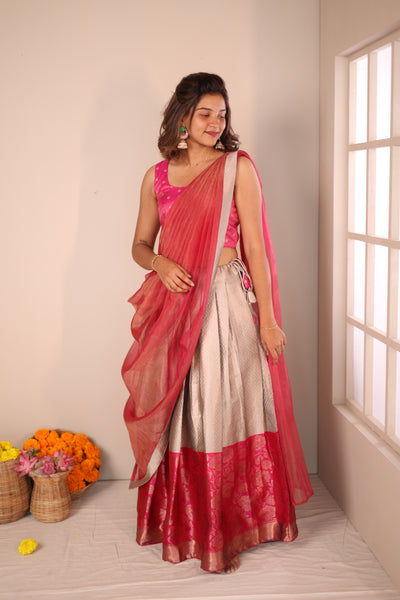 Narmadha Grey & Pink