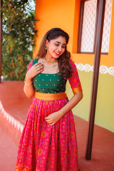 Bhumika Pink Pocampalli Dress
