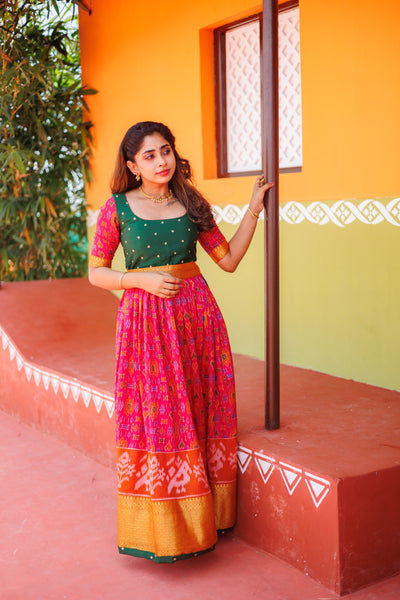 Bhumika Pink Pocampalli Dress