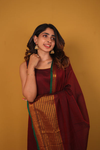 Tarika Maroon Kurti Set - Maroon Dupatta