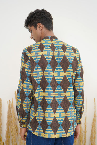 Brown Pyramid Short Kurta