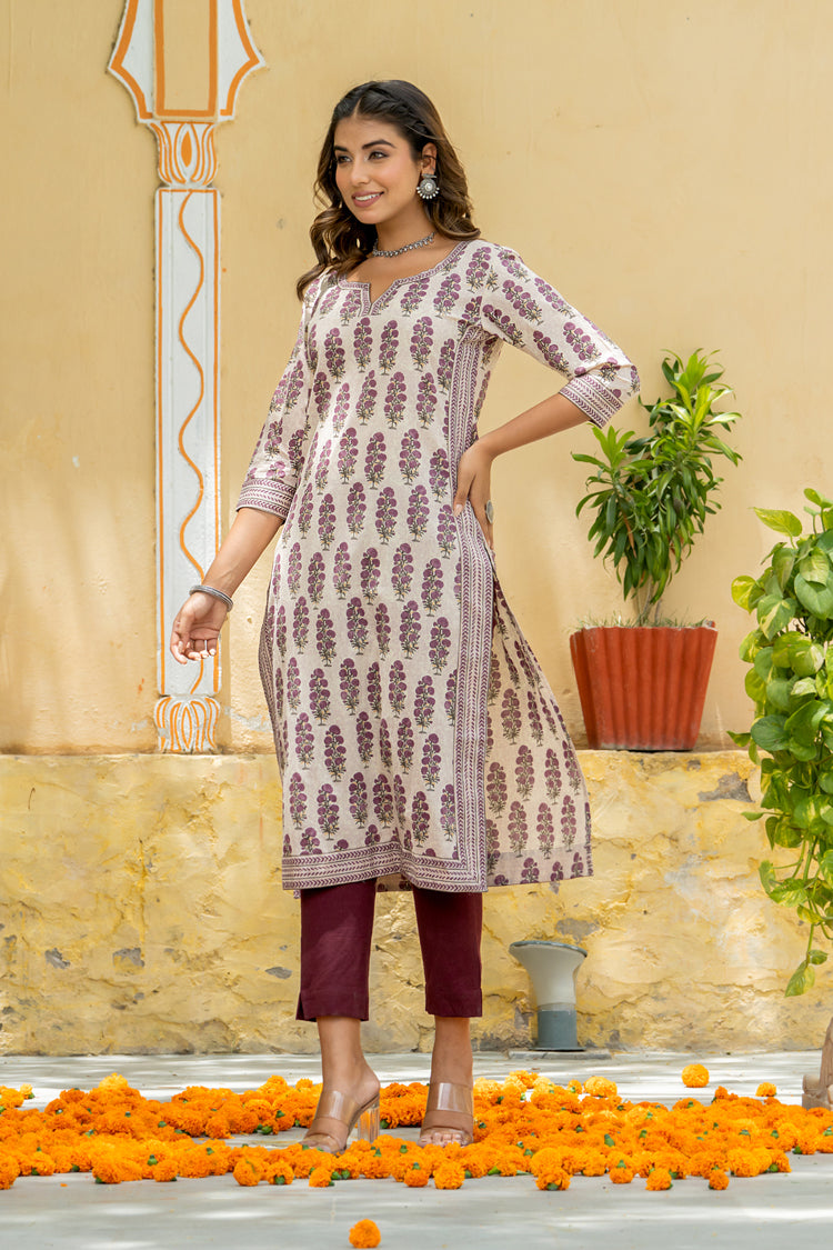 Purple Mughal Stripe