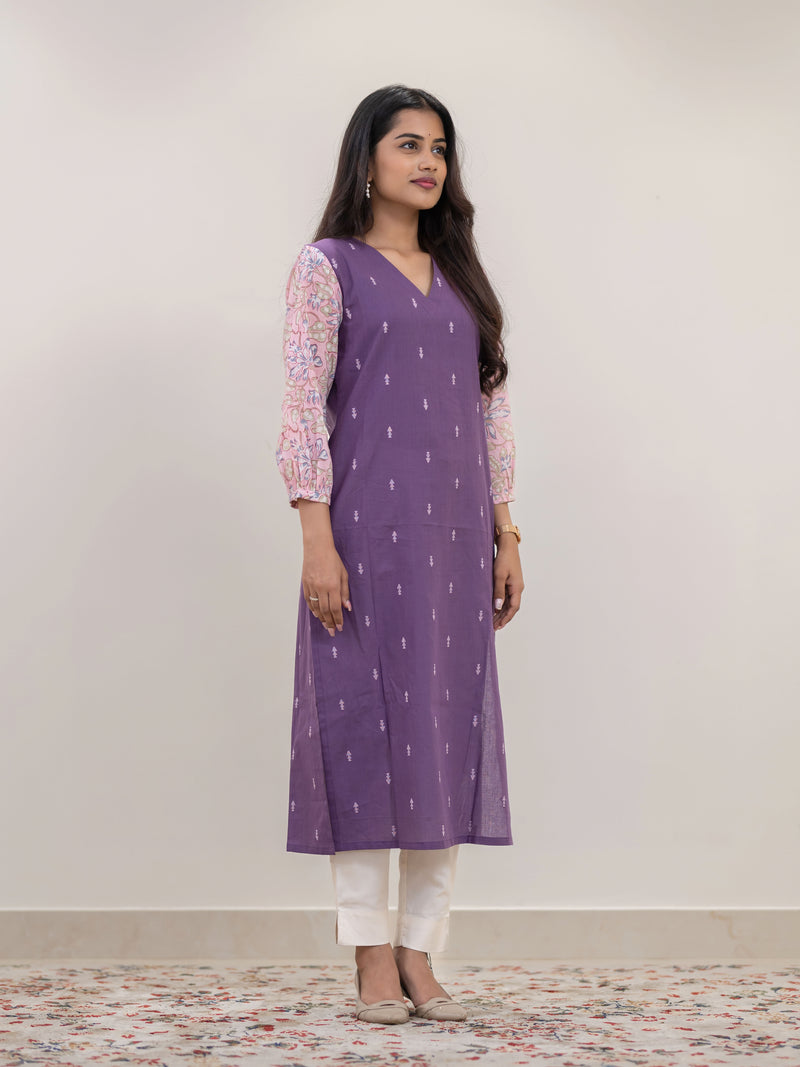 Purple Yam Handloom Kurta