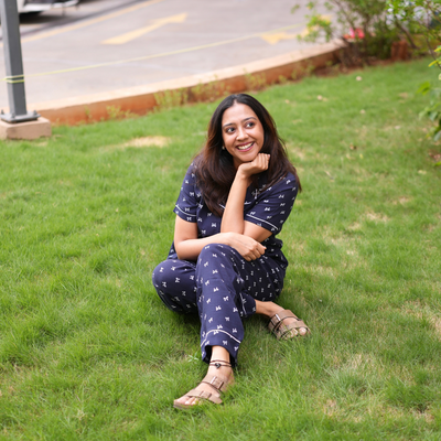 MIDNIGHT NAVY MUSLIN PYJAMAS