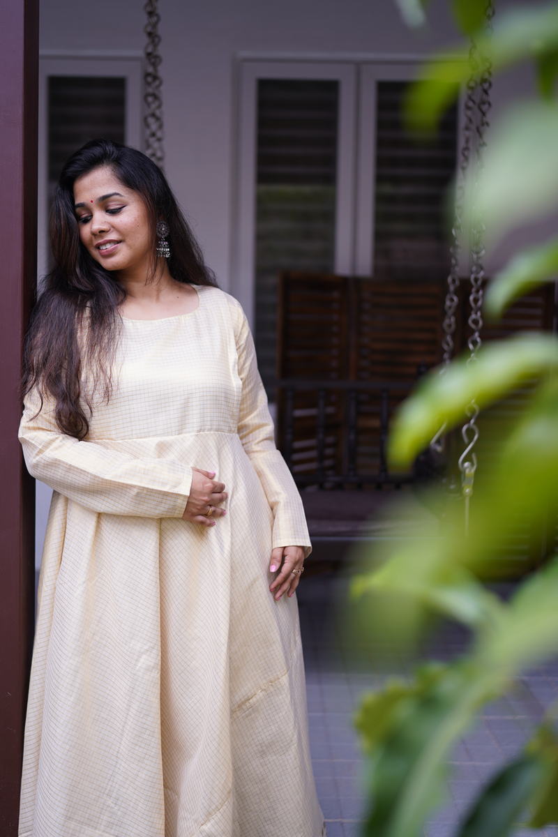 Golden Grid Festive Feeding Dress