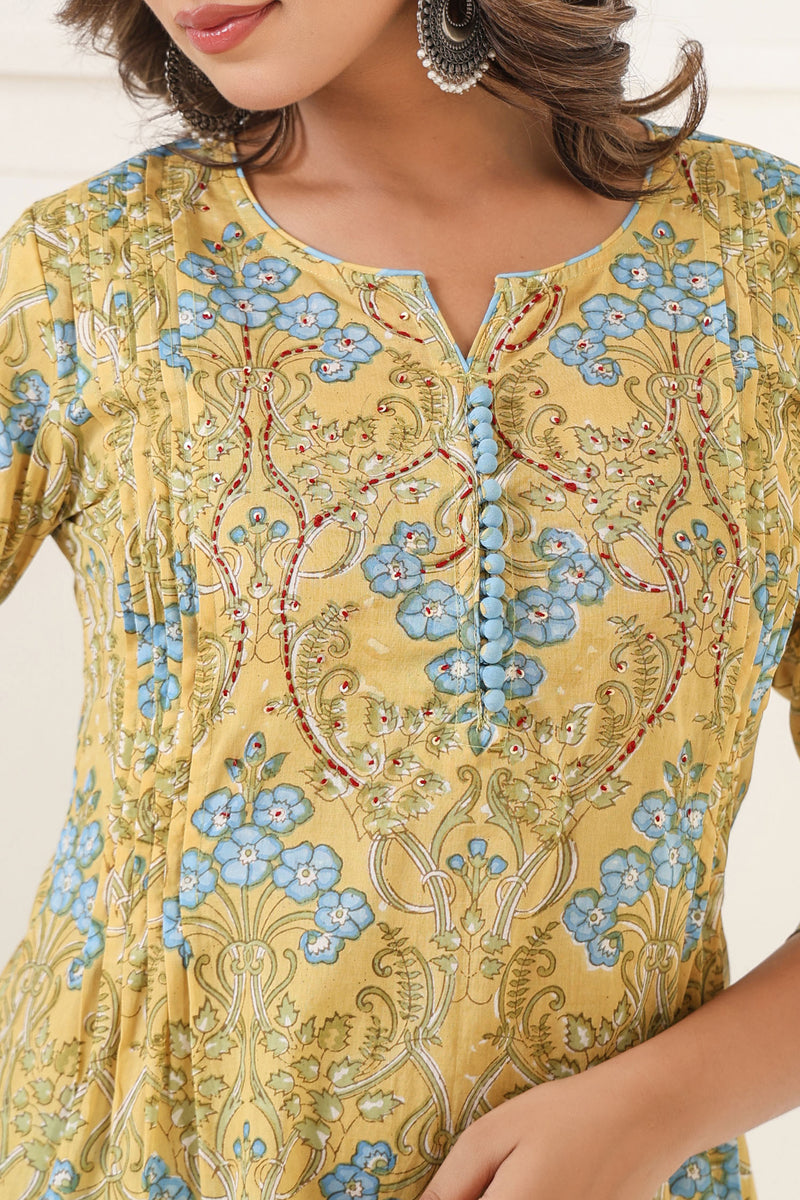 Lime Gulbag Kurta Set