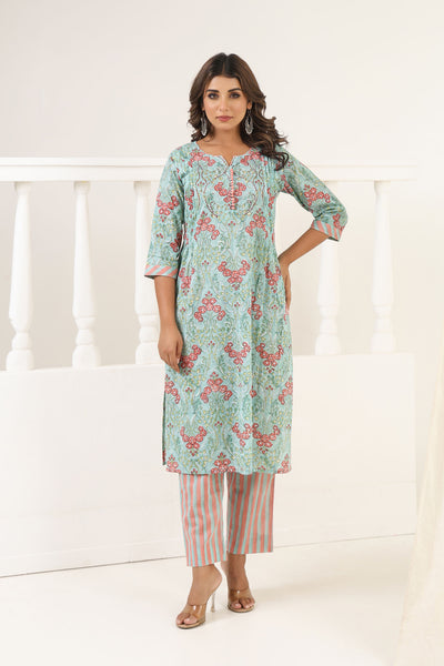Sky Blue Gulbag Kurta Set