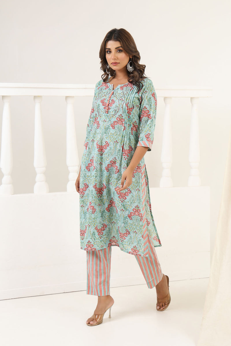 Sky Blue Gulbag Kurta Set