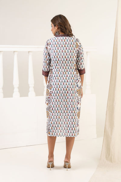 Naaz Floral Anokhi Midi Dress