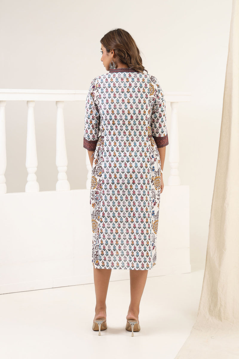 Naaz Floral Anokhi Midi Dress