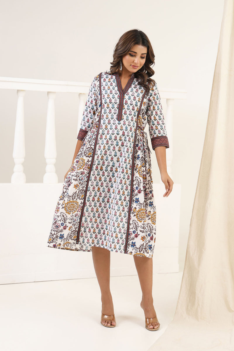 Naaz Floral Anokhi Midi Dress