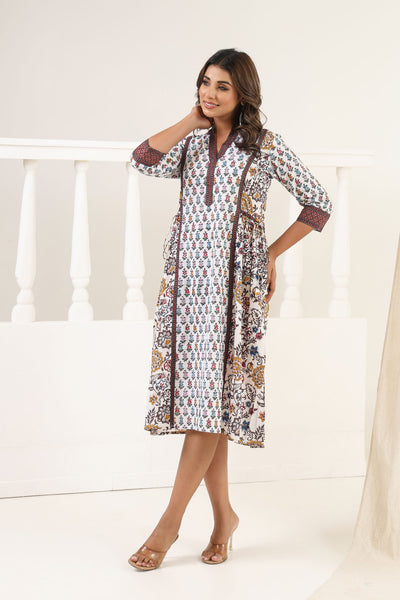 Naaz Floral Anokhi Midi Dress