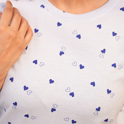 BLUE LOVE CO-ORD TEEJAMAS
