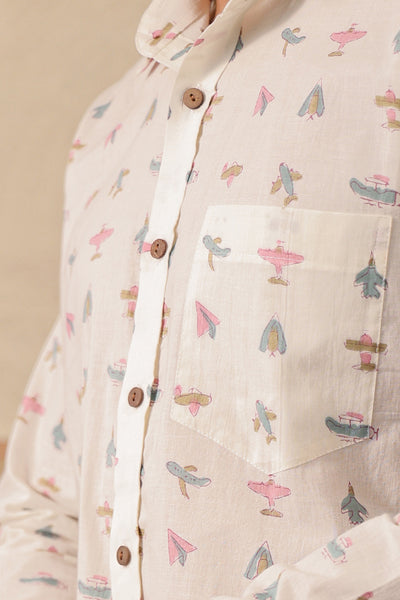 Pink Blue Aero Full Sleeve Shirt