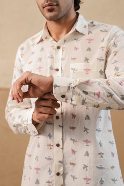 Pink Blue Aero Full Sleeve Shirt