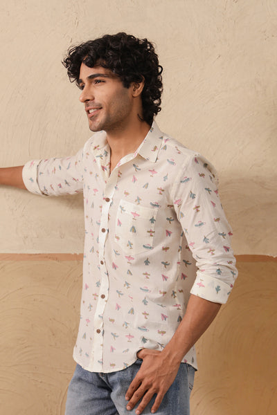Pink Blue Aero Full Sleeve Shirt