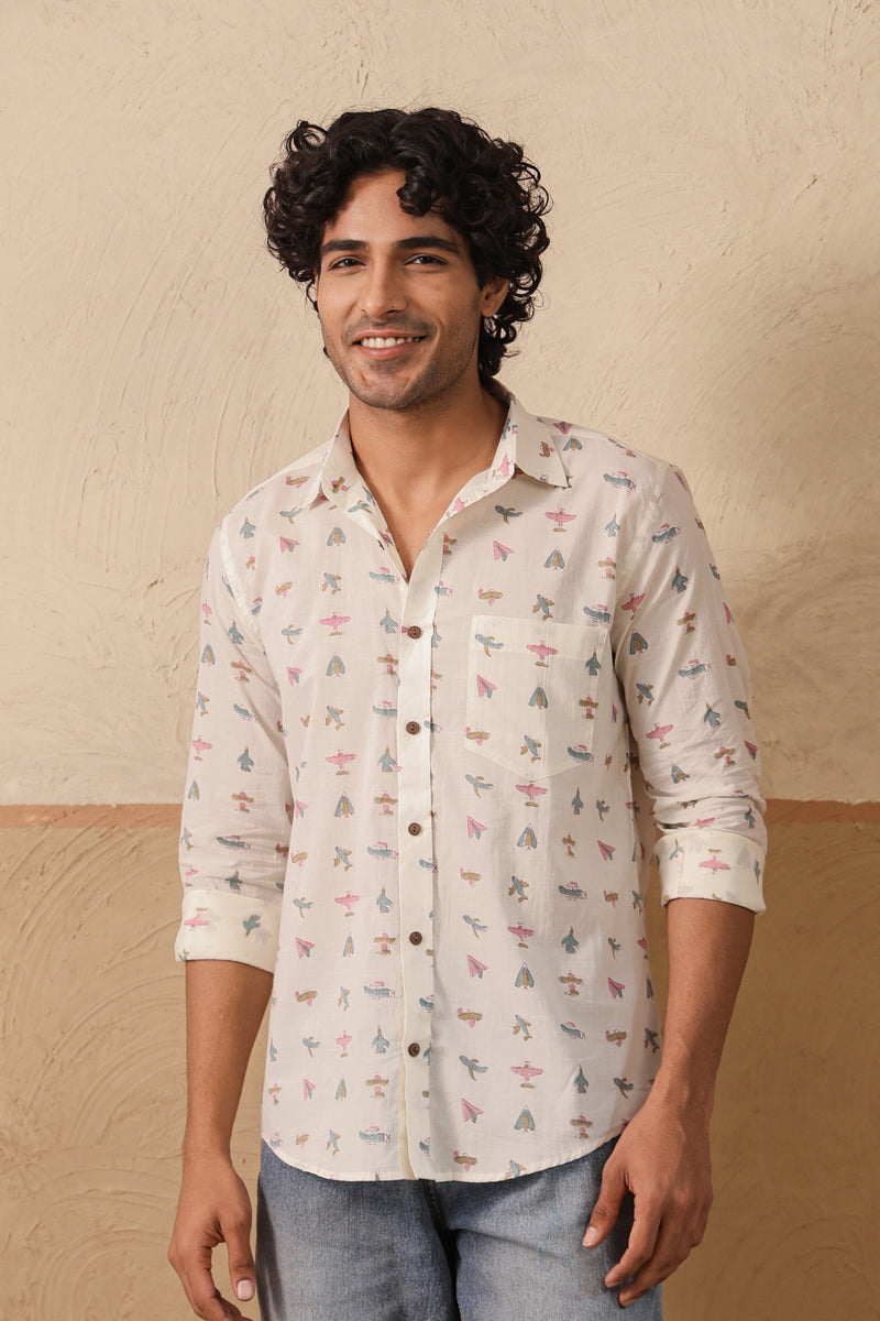 Pink Blue Aero Full Sleeve Shirt