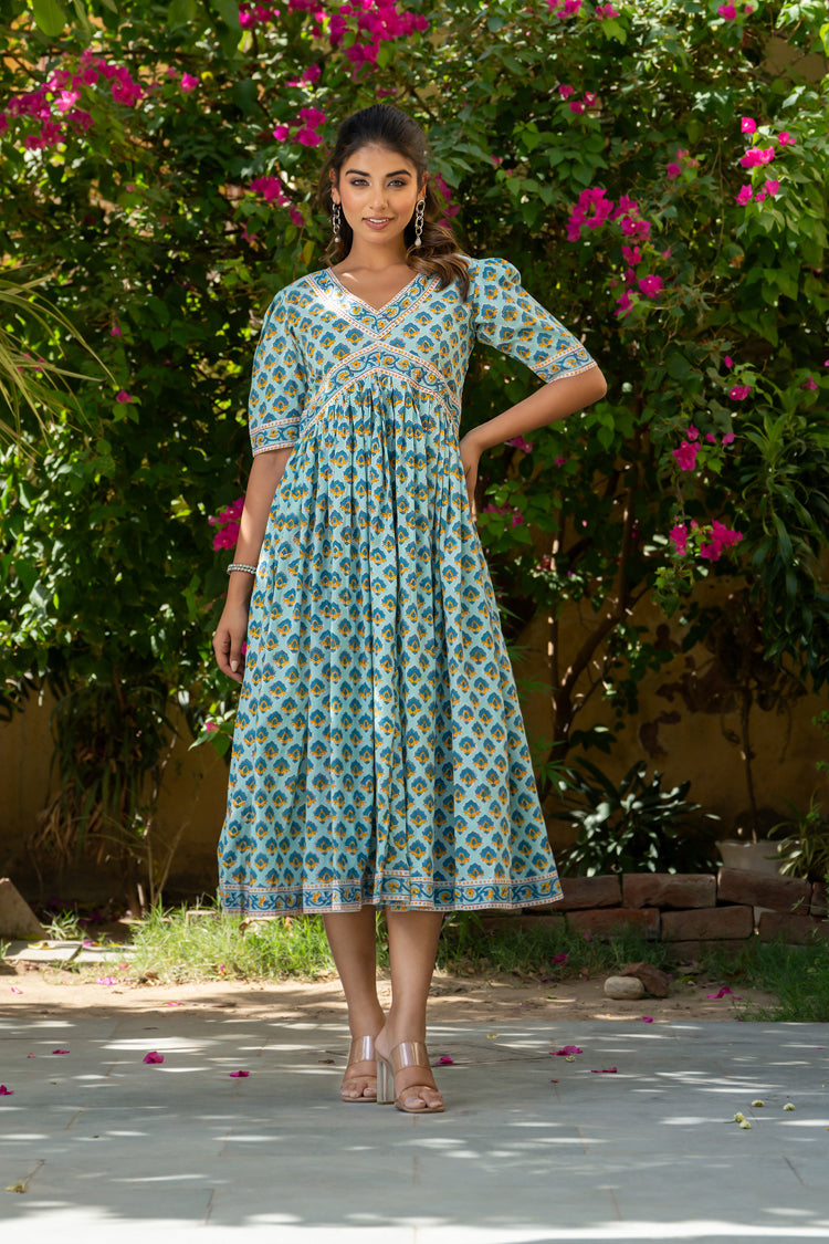 Blue Buti Nyra Cut Dress