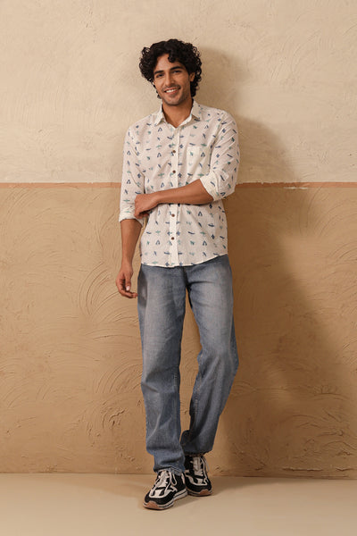 Blue Green Aero Full Sleeve Shirt