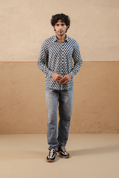 Blue Pyramid Full Sleeve Shirt