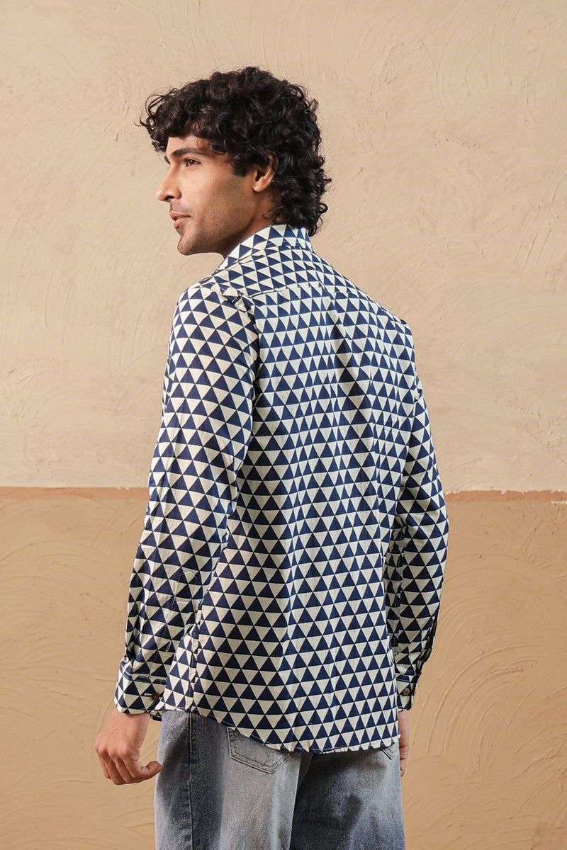 Blue Pyramid Full Sleeve Shirt