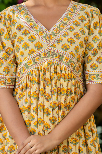 Yellow Buti Nyra Cut Dress