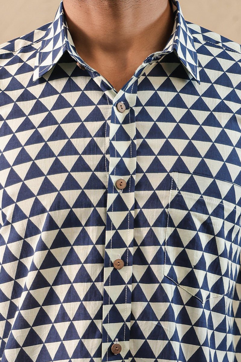 Blue Pyramid Full Sleeve Shirt