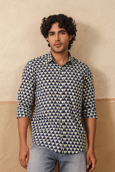 Blue Pyramid Full Sleeve Shirt