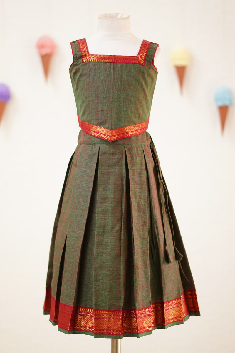 NAINI - MEHENDI GREEN SKIRT SET