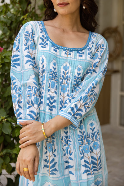 Jugni Sky Blue White Abhaya