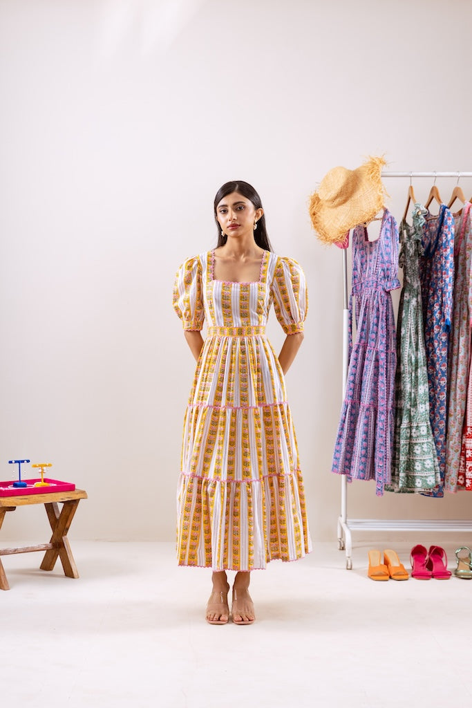 Yellow Lotus Parcha Dress