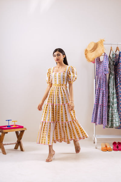 Yellow Lotus Parcha Dress