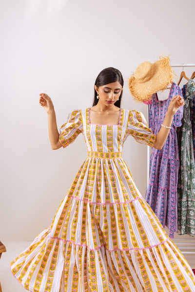 Yellow Lotus Parcha Dress