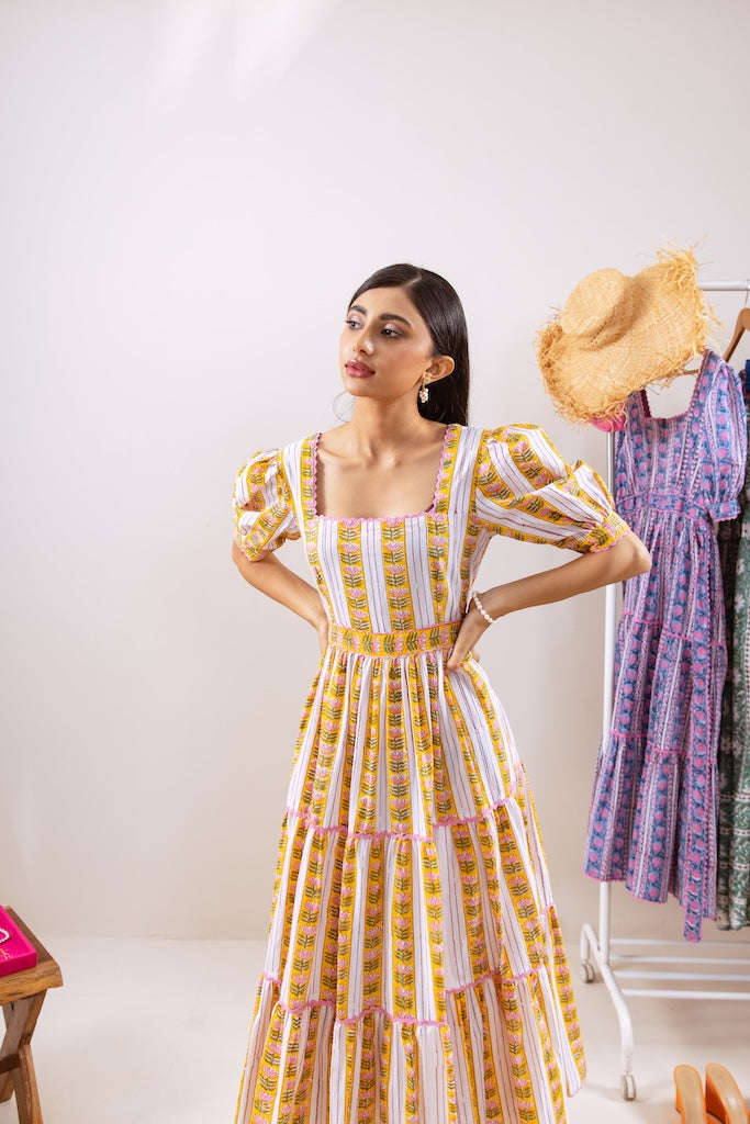 Yellow Lotus Parcha Dress