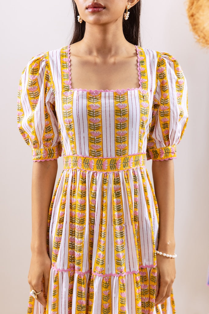 Yellow Lotus Parcha Dress